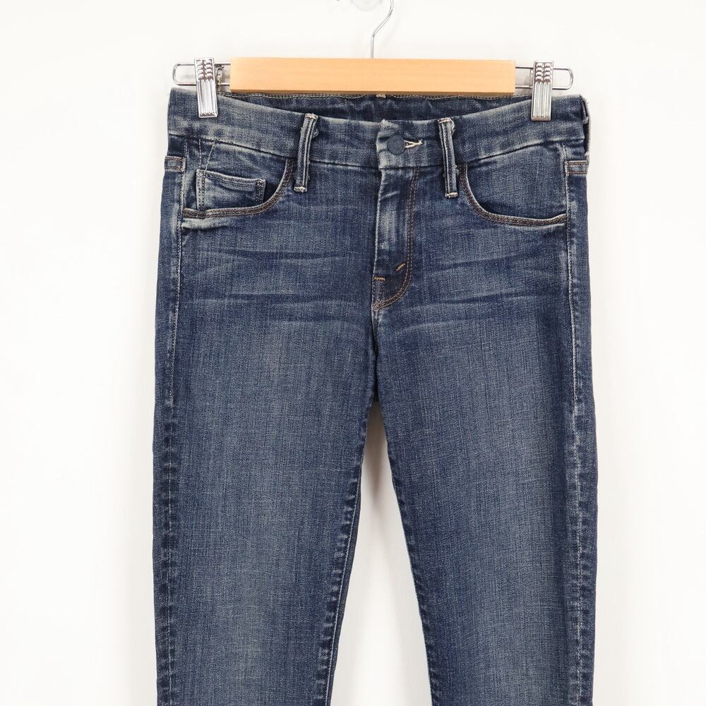 Mother Denim Mid Rise Skinny Jean Dark Wash Size 26 - Picture 2 of 8